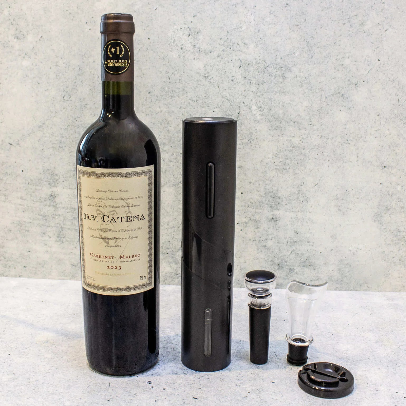 Kit Vinho DV Catena com Abridor de Vinho Elétrico